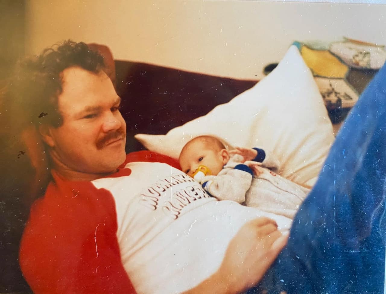  Emily Kyle with her dad. 
